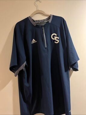 Adidas Navy Athletic Georgia Southern Baseball BP jacket